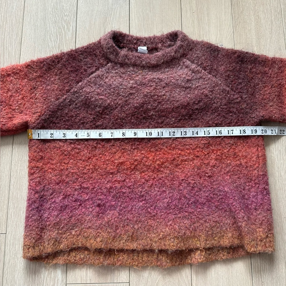 Twik Simons Wool Blend Ombré Gradient Cropped Sweater Multicolor Size Large - Picture 6 of 8